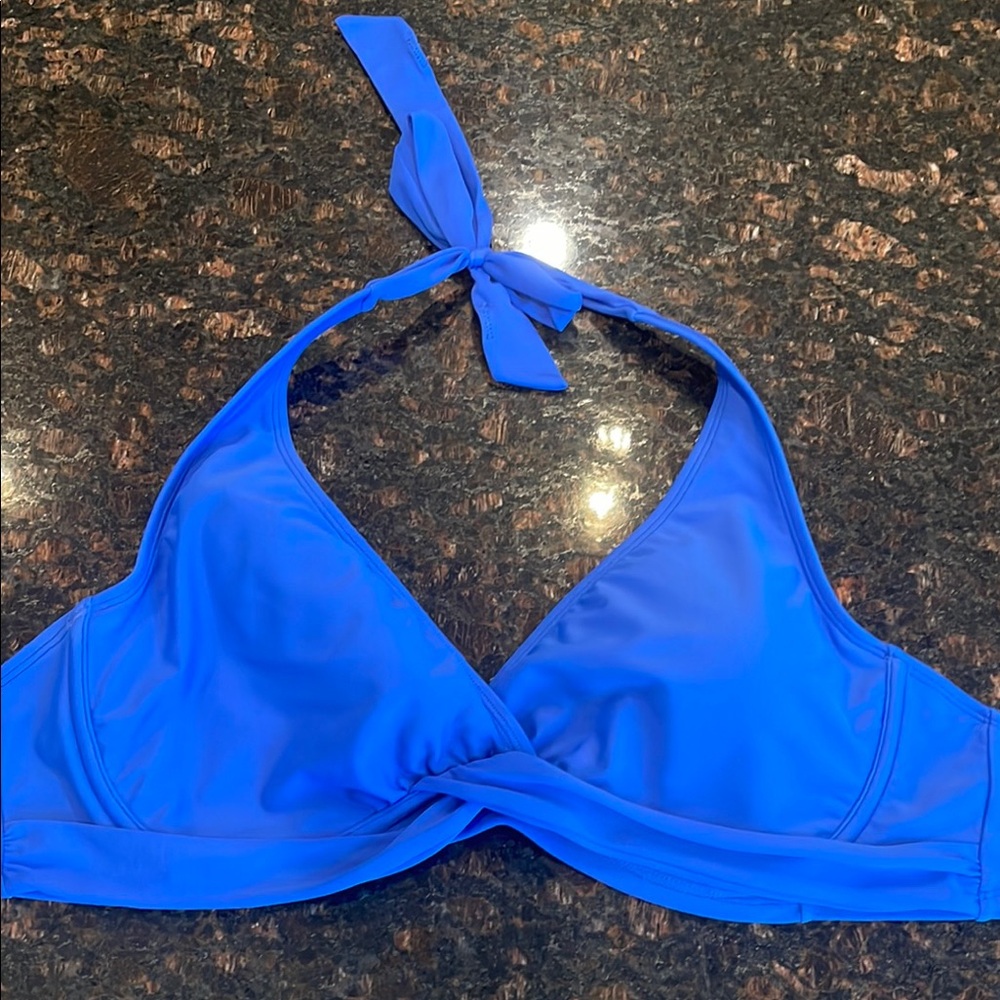 Athleta Blue Triangle Bikini Top Swimwear